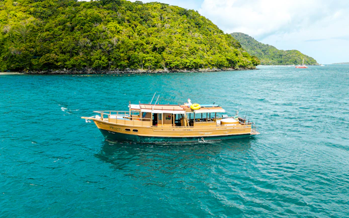 Phuket Private Longtail Boat Charter with Jacuzzi to Coral Island Banana Beach and Promthep Cape