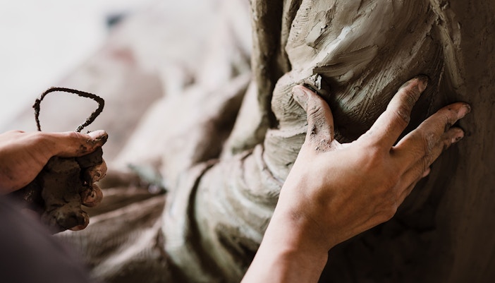 Rodin in Adulthood Sculpturing
