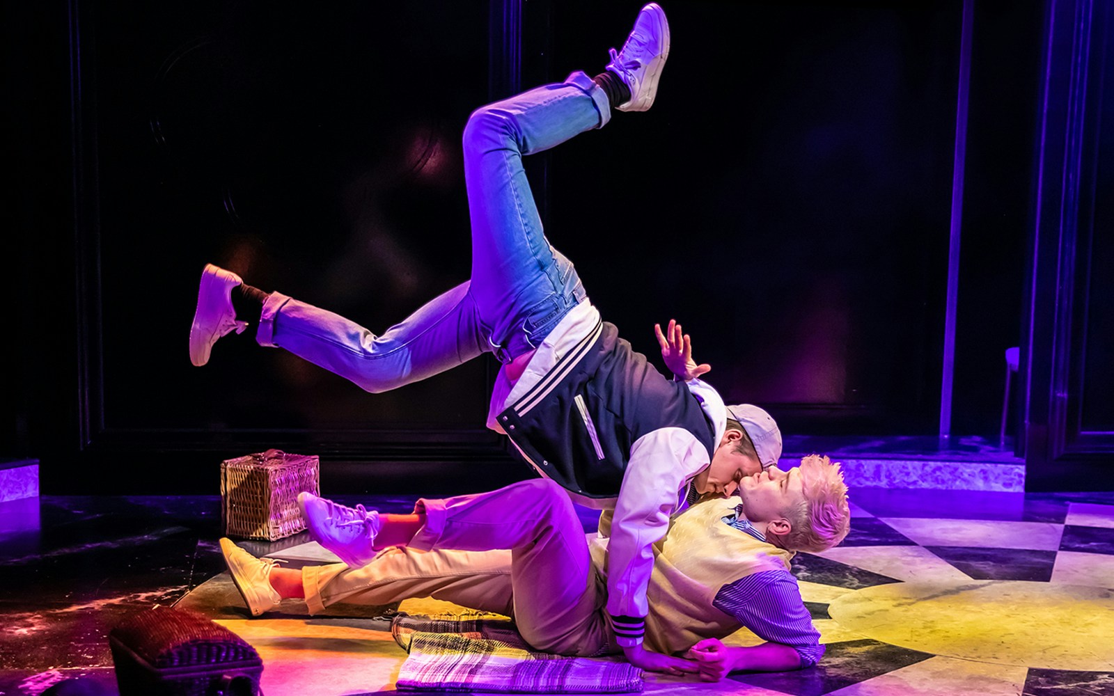 Two actors performing a dramatic scene in Cruel Intentions: The 90's Musical.