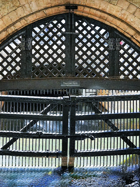 Traitors' Gate at the Tower of London, part of the guided tour experience.