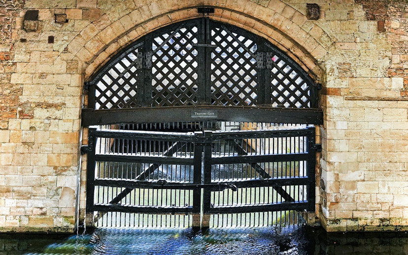 Traitors' Gate at the Tower of London, part of the guided tour experience.