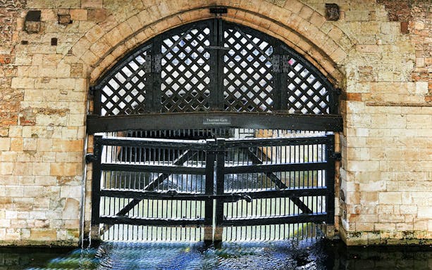 Traitors' Gate at the Tower of London, part of the guided tour experience.