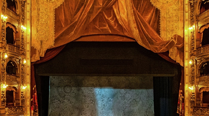 Teatro Colon stage and ornate interior, Buenos Aires, Argentina.