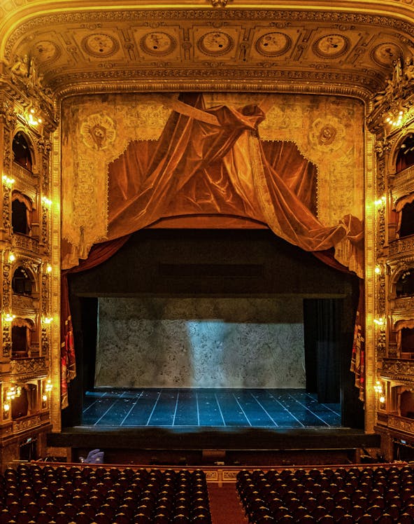 Teatro Colon stage and ornate interior, Buenos Aires, Argentina.