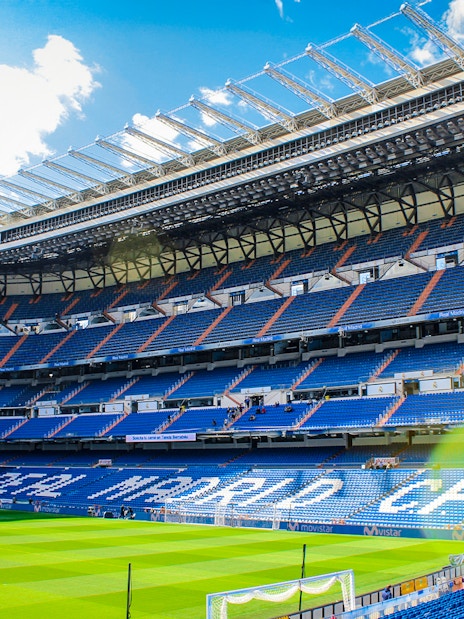 Santiago Bernabeu stadium view from stands, Madrid.