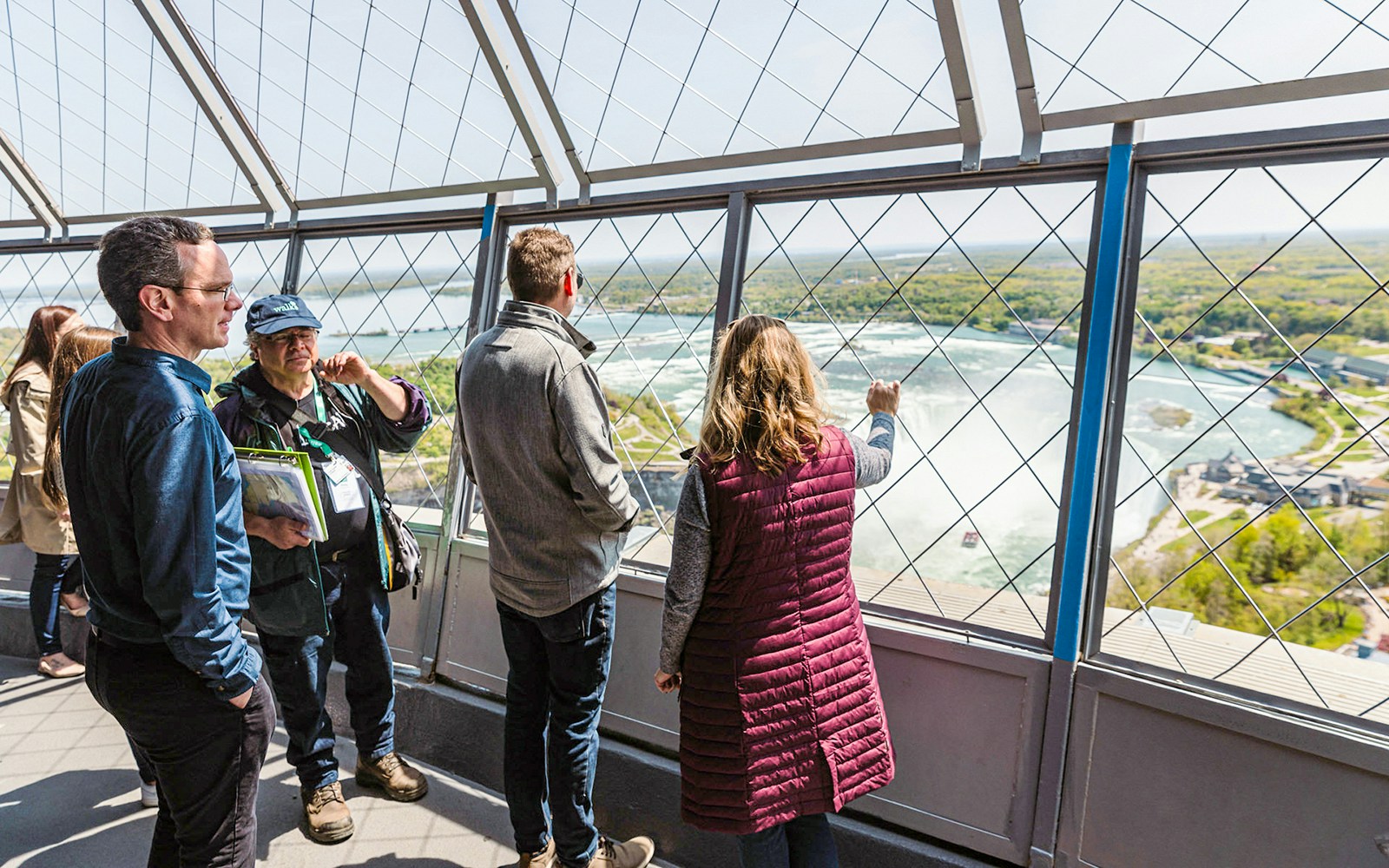 View of the Tourists enjoying the view of Horseshoe falls from Skylon Tower