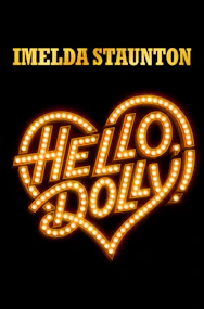 Broadway theater marquee for "Hello, Dolly!" in New York City.