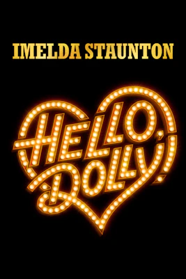 Broadway theater marquee for "Hello, Dolly!" in New York City.