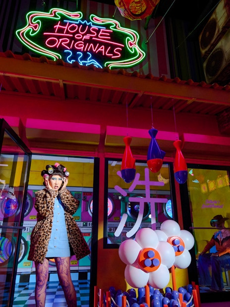 Person in costume at House of Originals, Enchanted Carnival, Halloween Experience.