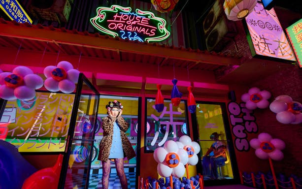 Person in costume at House of Originals, Enchanted Carnival, Halloween Experience.