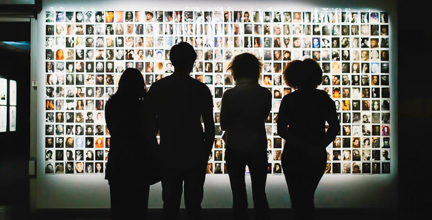 Guests exploring artworks at Fotografiska Berlin