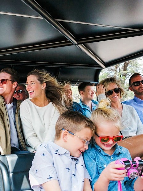 Group enjoying a Hummer tour at Grand Canyon National Park.
