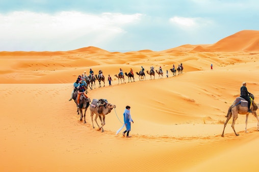 Morning Desert Safari with Camel Farm Visit & Sandboarding