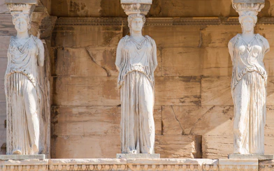 Caryatids of the Erechtheion, Acropolis, Athens.