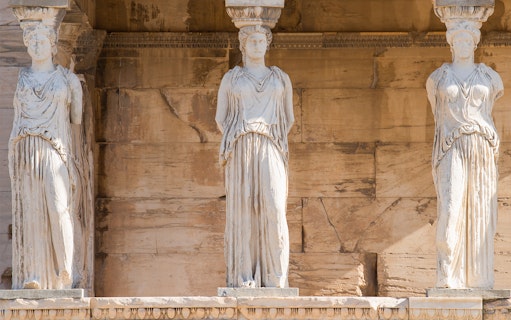 Caryatids of the Erechtheion, Acropolis, Athens.