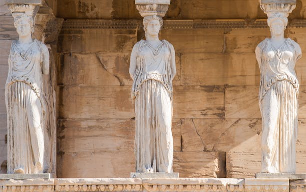 Caryatids of the Erechtheion, Acropolis, Athens.