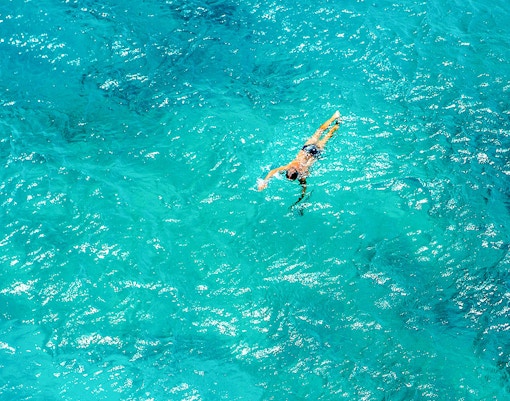 Swimming in Ha Long Bay
