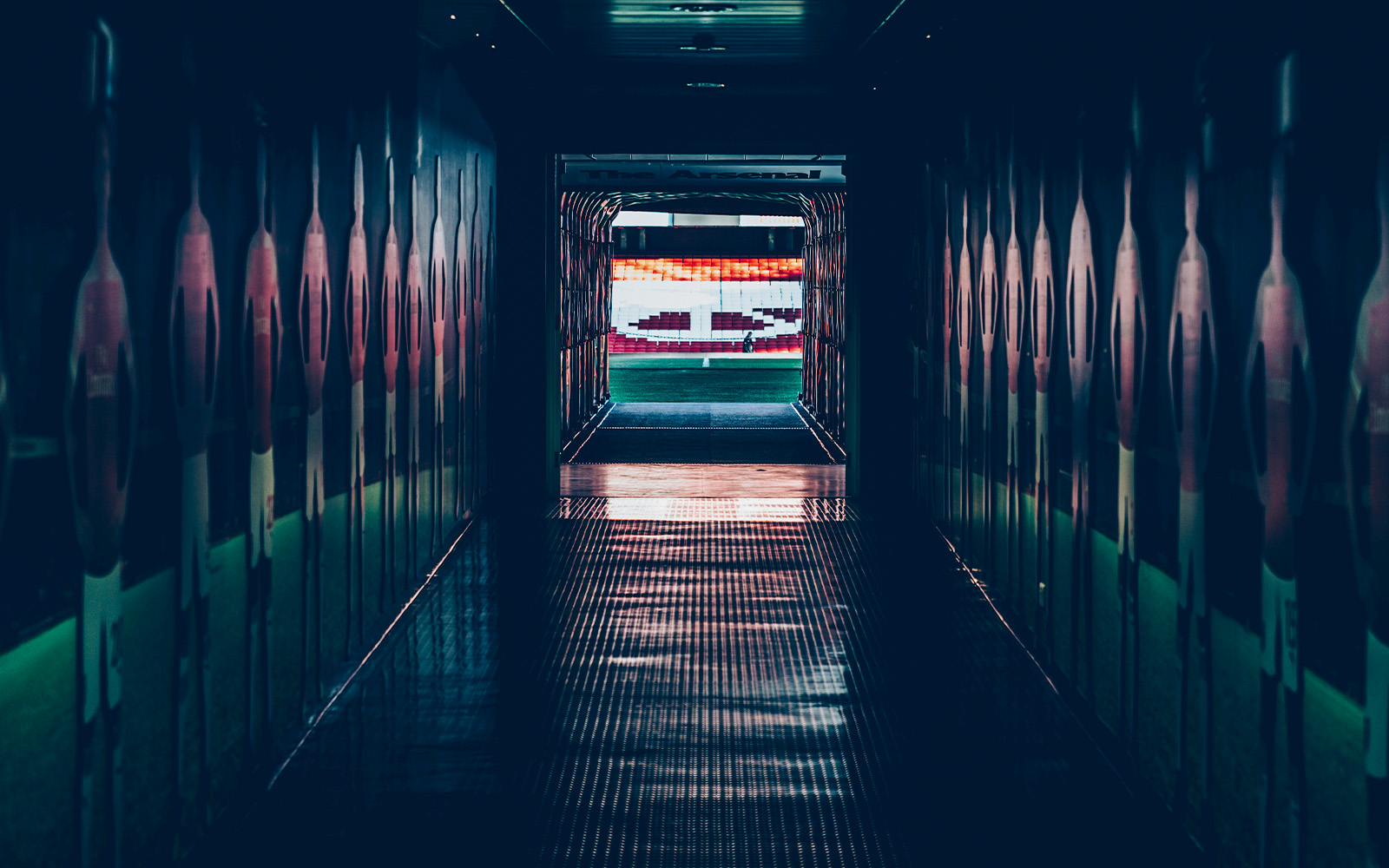 Players tunnel at the Emirates Stadium, London