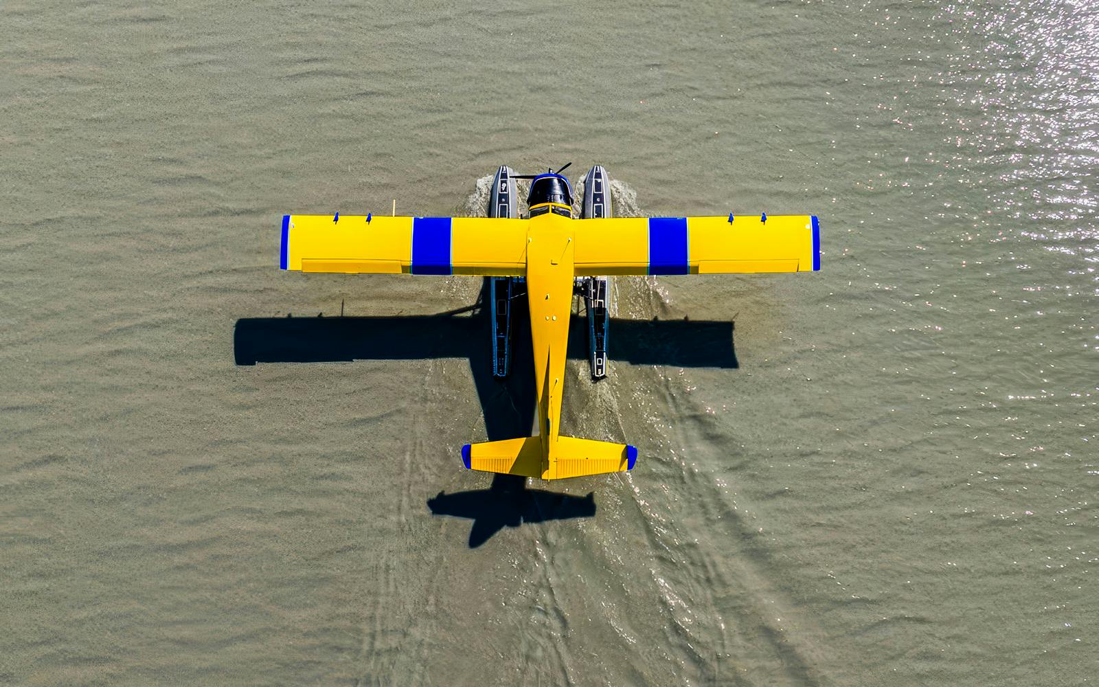 Seaplane on water during Norris Adventure tour.