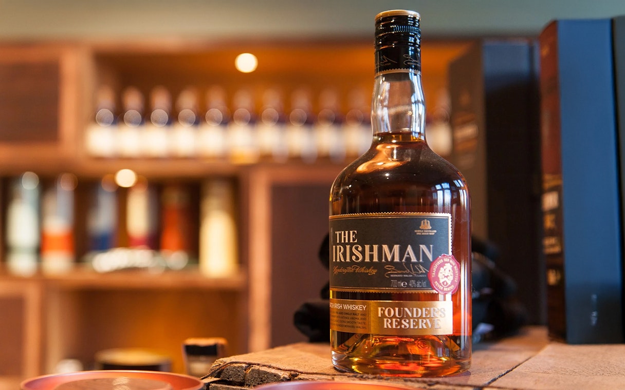 Bottle of The Irishman whiskey at the Irish Whiskey Museum.