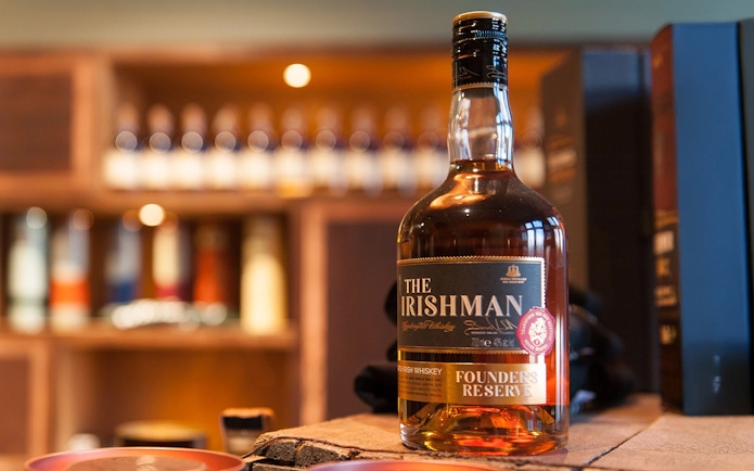 Bottle of The Irishman whiskey at the Irish Whiskey Museum.