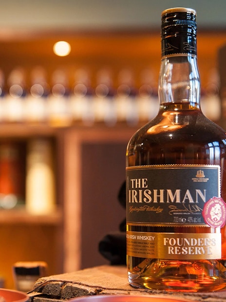 Bottle of The Irishman whiskey at the Irish Whiskey Museum.