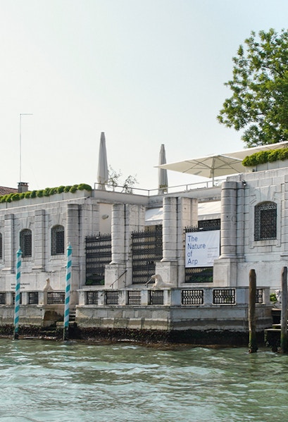 Peggy Guggenheim Collection exterior along Venice canal, Italy.