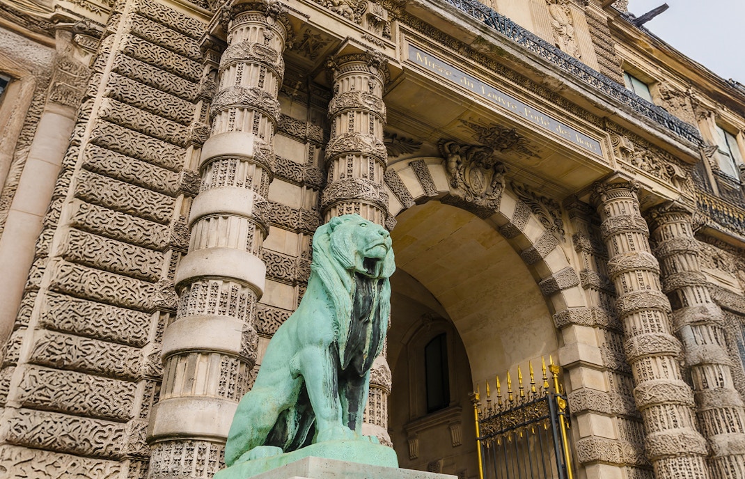 Louvre Museum lions gate