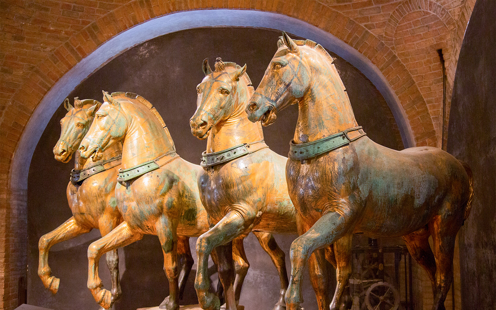Bronze Horses of St. Mark's Basilica in Venice exhibit.