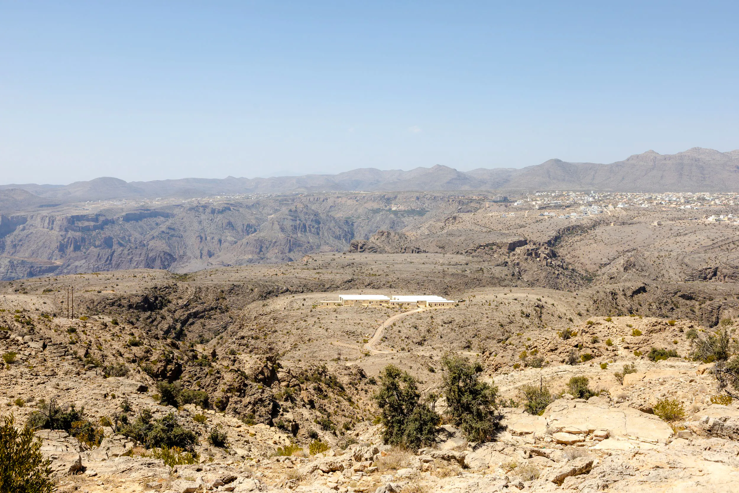 Nizwa and Jebel Akhdar mountain landscape view on a day trip from Muscat.