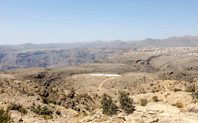 Nizwa and Jebel Akhdar mountain landscape view on a day trip from Muscat.