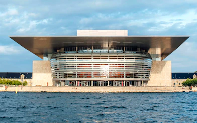 Copenhagen National Opera House viewed from the canal with GoBoat.