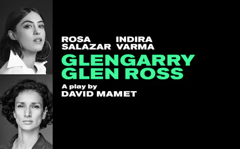 Poster for Glengarry Glen Ross play in Westend featuring cast names