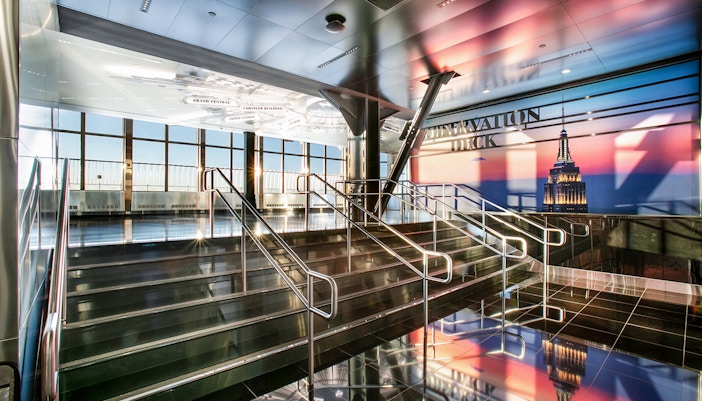View of New York City from Empire State Building Observatory