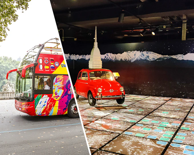 Combo: Turin Hop-on Hop-off Bus Tour + National Automobile Museum Tickets