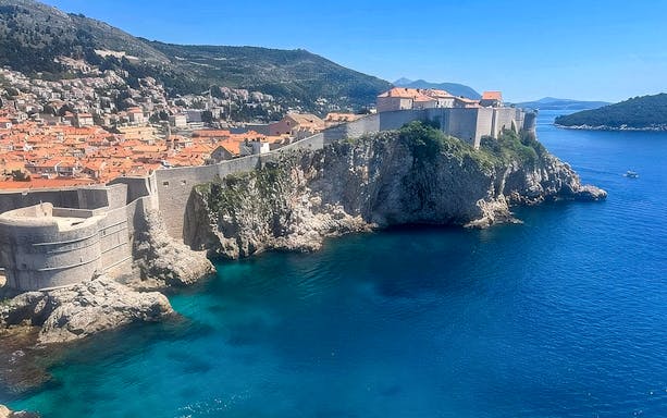 Dubrovnik's historic city walls overlooking the Adriatic Sea.