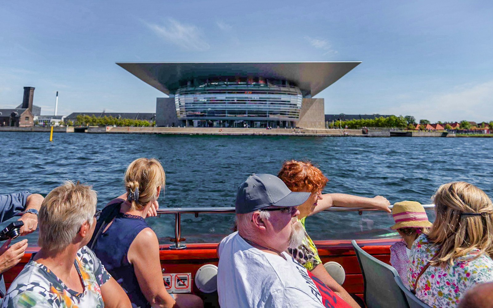 Copenhagen canal cruise passing by the Copenhagen Opera House.