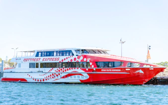 Ferry docked at Fremantle for snorkel tour to Rottnest Island.