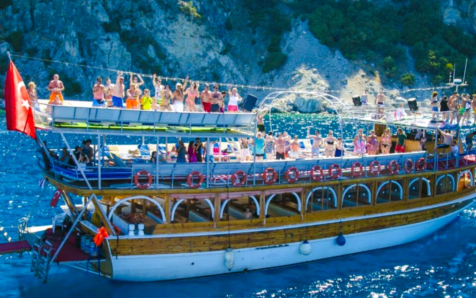 Marmaris Coast Boat Trip with Swim Stops, Unlimited Drinks and BBQ Lunch