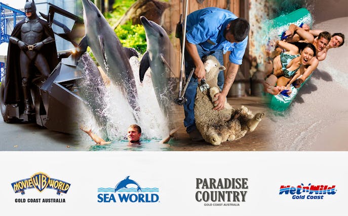 Multi-Day Theme Park Pass: Movie World, Sea World, Wet'n'Wild attractions, Gold Coast.