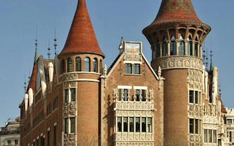 Barcelona Casa de les Punxes with ornate towers on Modernist Architecture Tour.