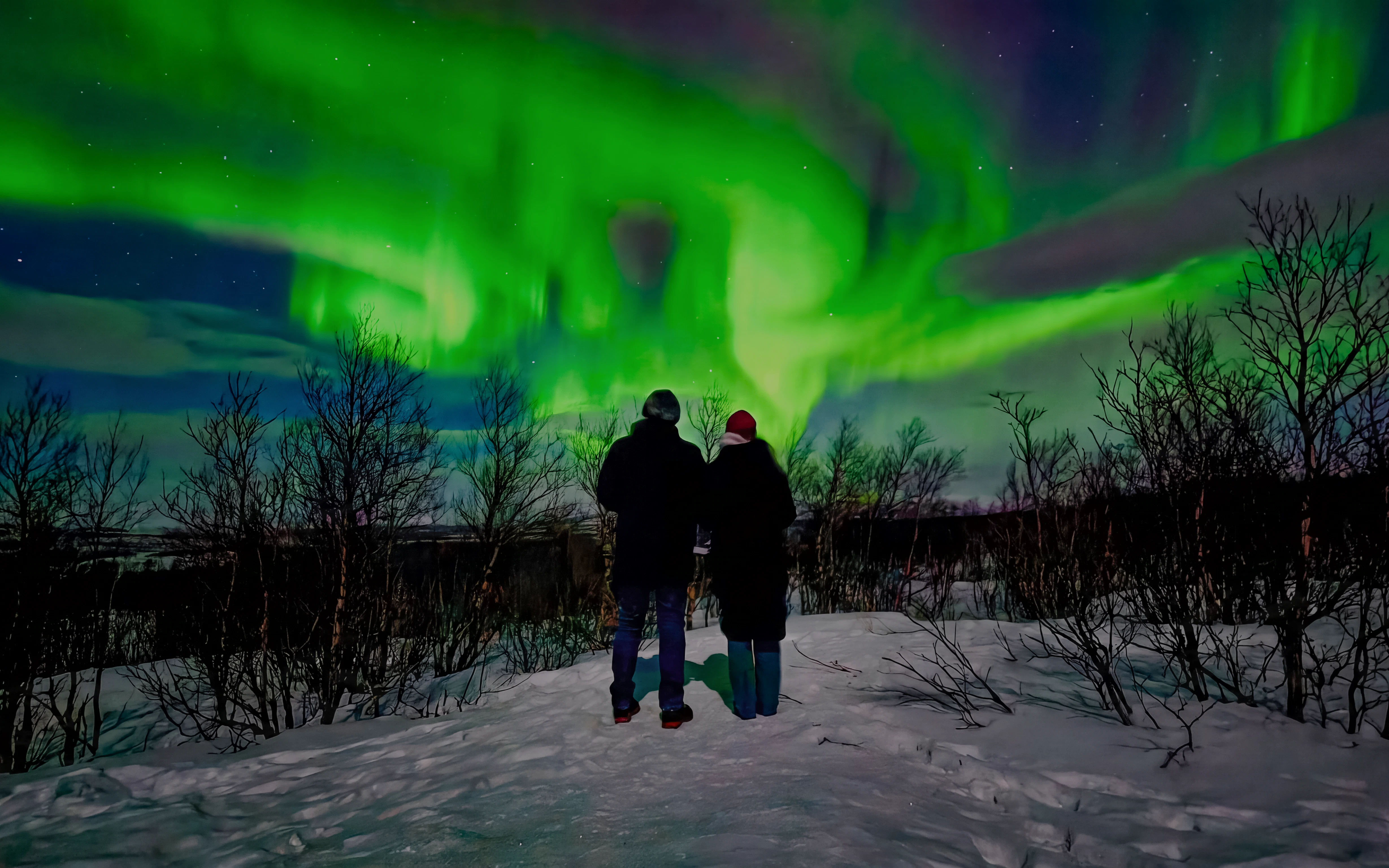 Arctic skies after dark