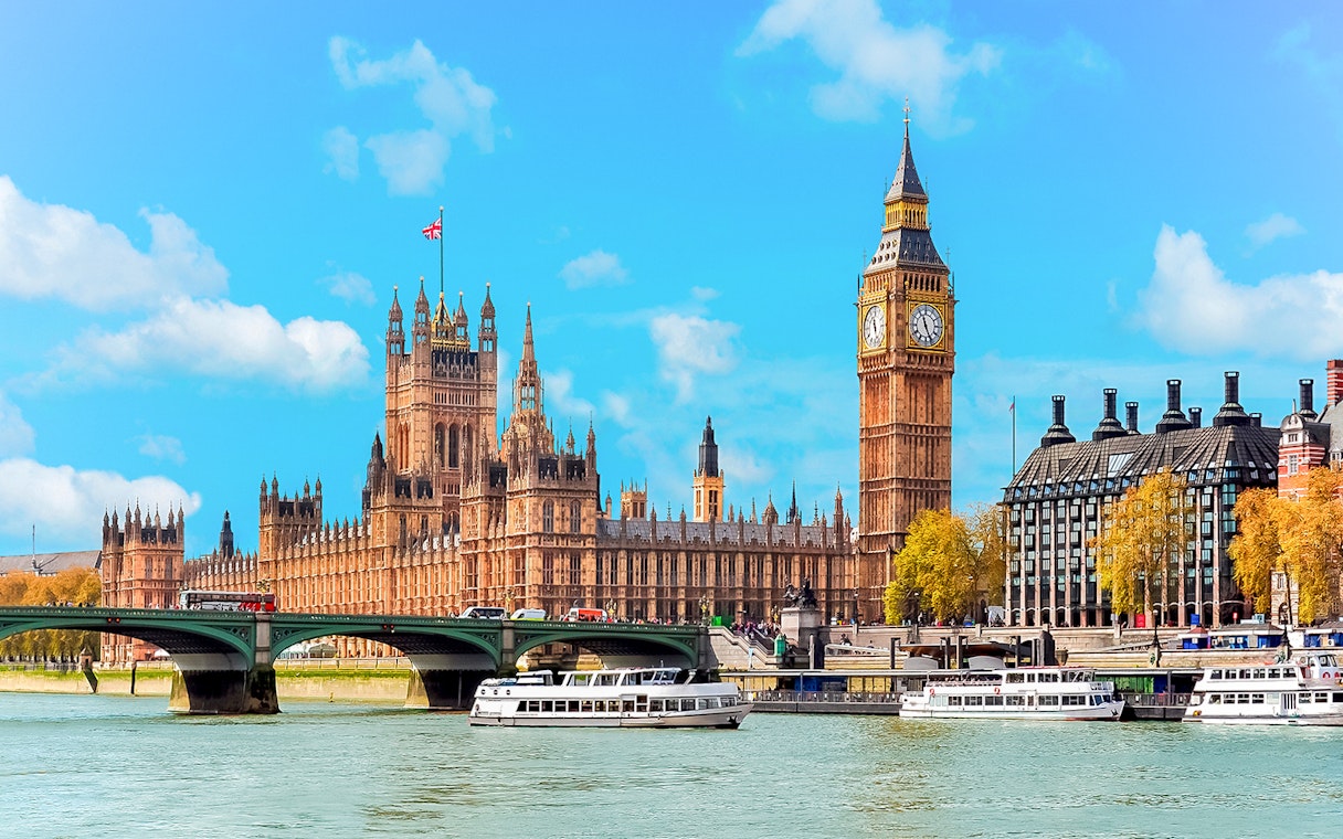 Houses of Parliament and Big Ben by the River Thames, London, United Kingdom.