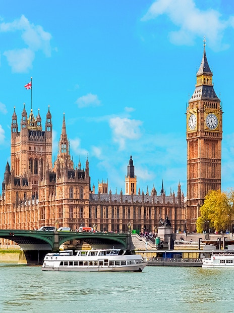 Houses of Parliament and Big Ben by the River Thames, London, United Kingdom.