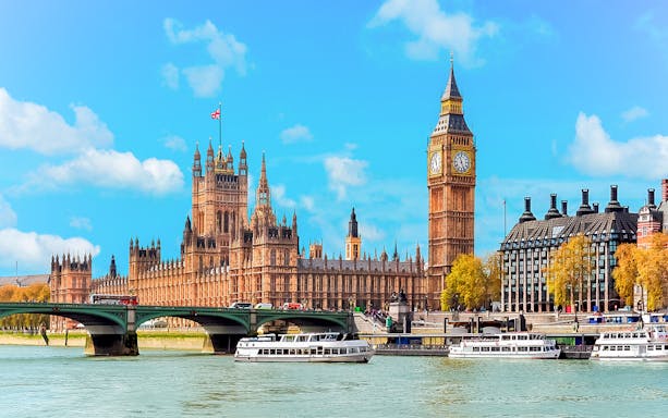 Houses of Parliament and Big Ben by the River Thames, London, United Kingdom.