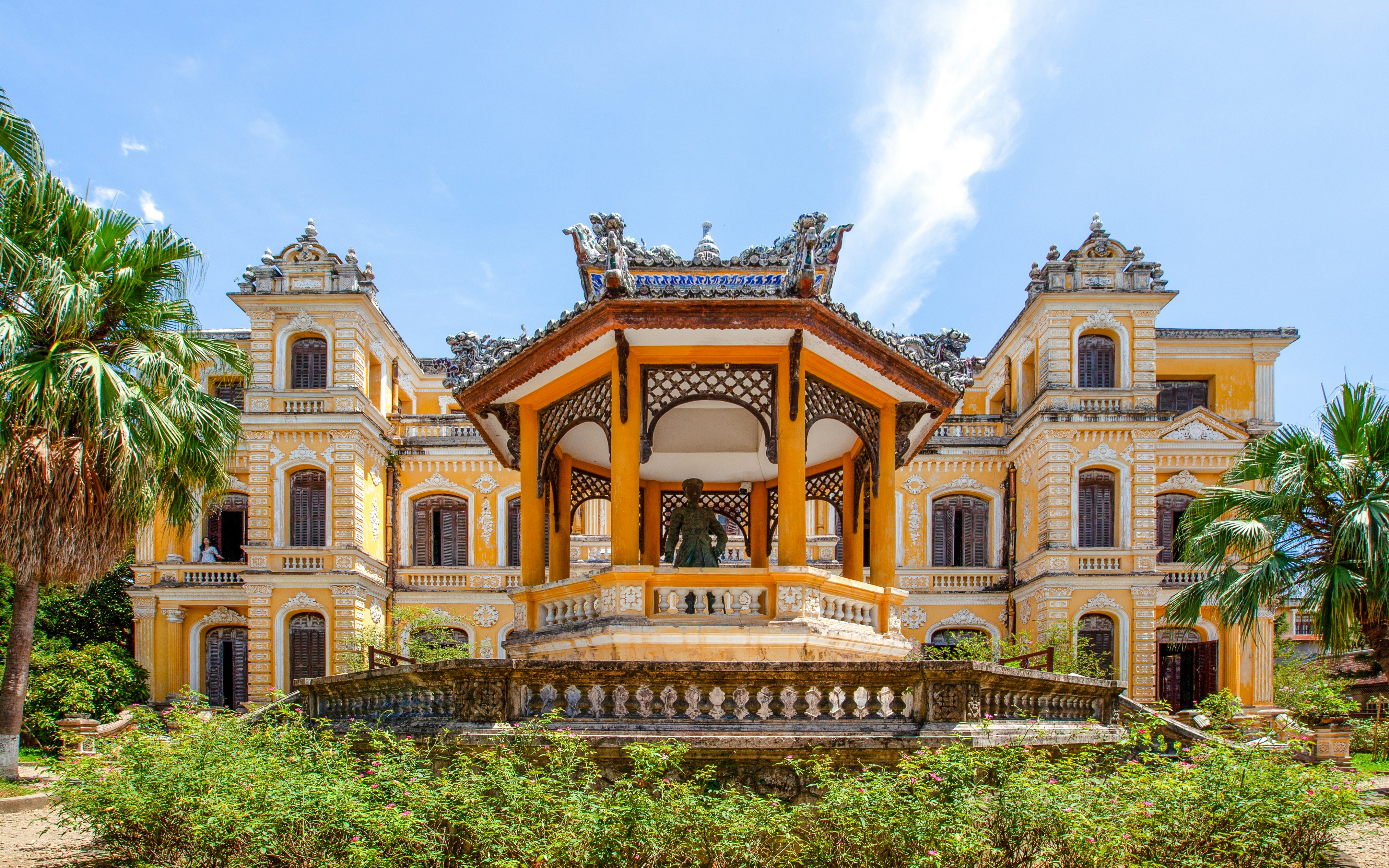 An Dinh Palace with ornate architecture in Hue, Vietnam.