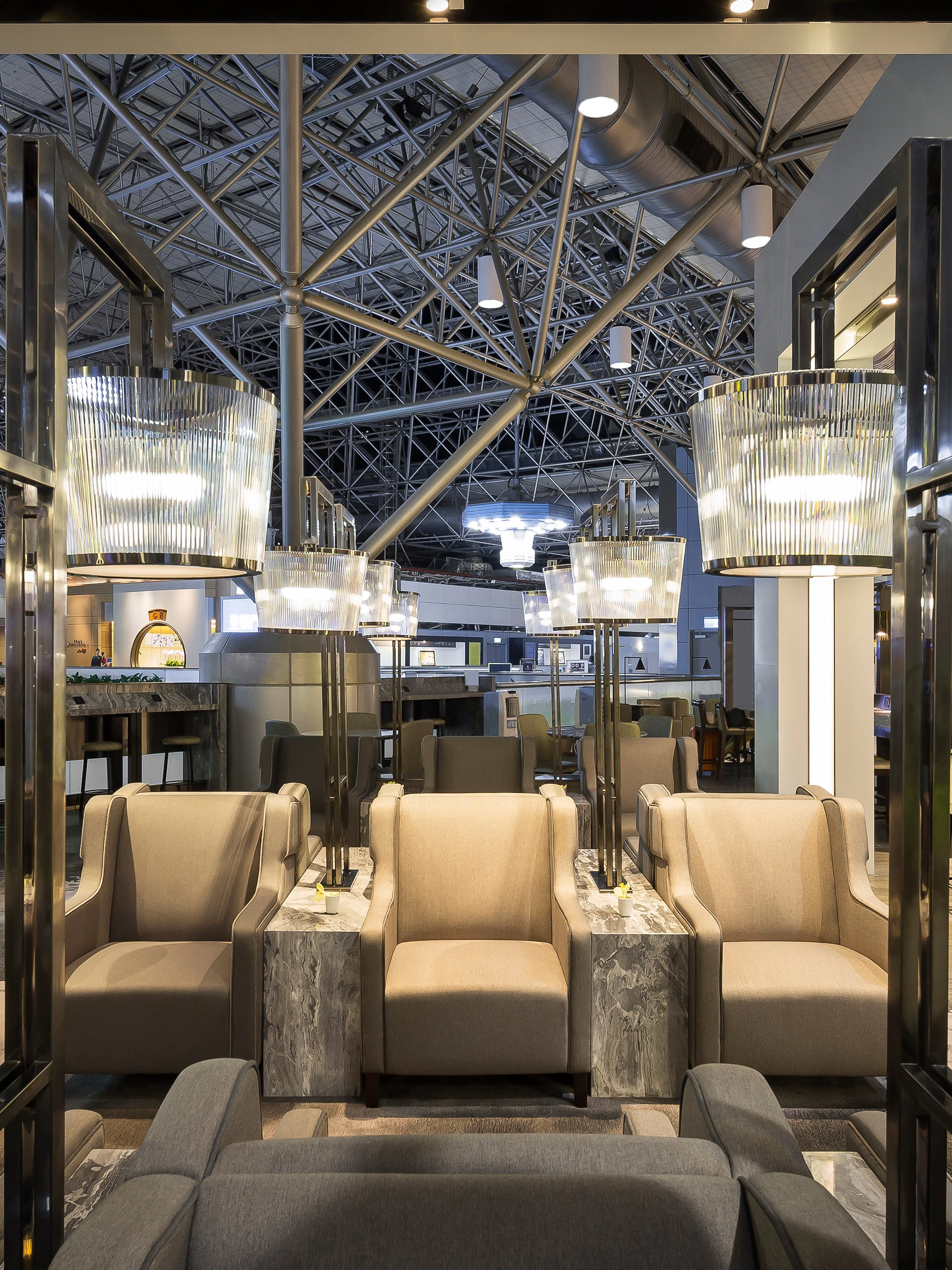 Plaza Premium Lounge seating area, Zone A1, Taipei Airport, Taiwan.