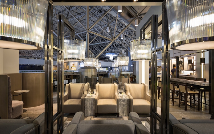 Plaza Premium Lounge seating area, Zone A1, Taipei Airport, Taiwan.