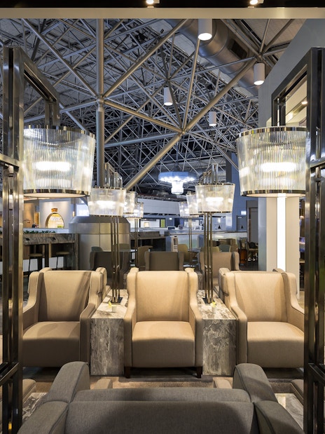 Plaza Premium Lounge seating area, Zone A1, Taipei Airport, Taiwan.