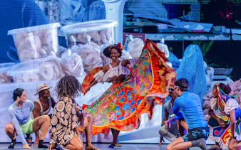 Dancers performing samba at Rio Scenarium, Rio de Janeiro.
